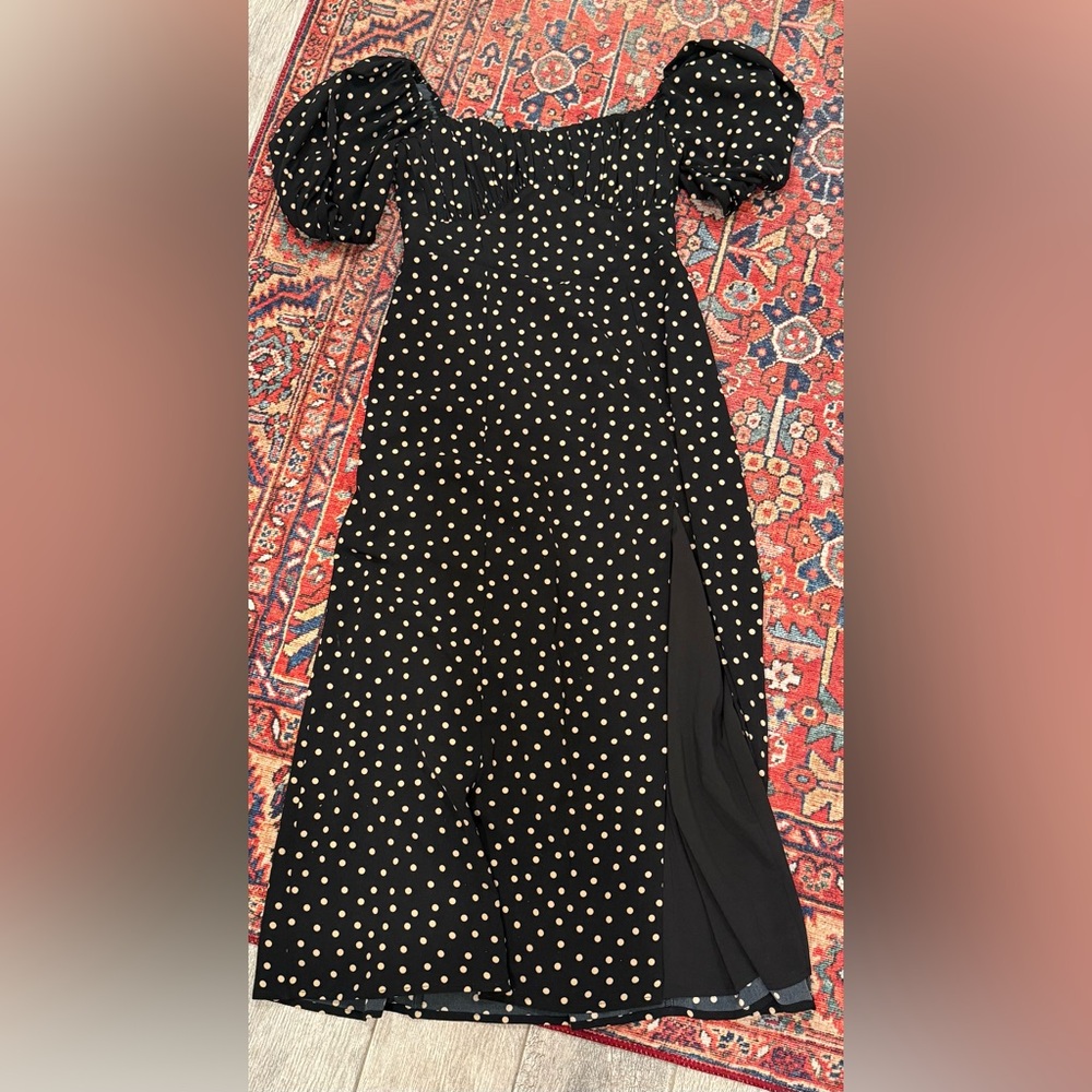 Polka dot puff sleeve Abercrombie dress